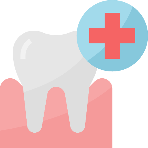 Emergency dentistry icon. Tooth medical illustration