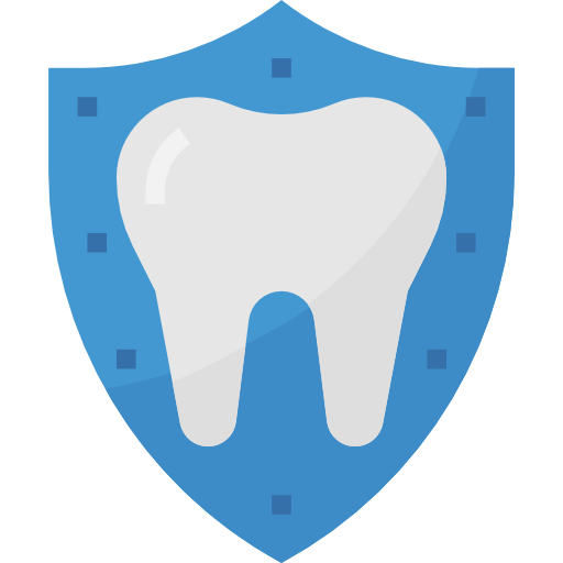 Shielded tooth illustration icon for preventative dentistry